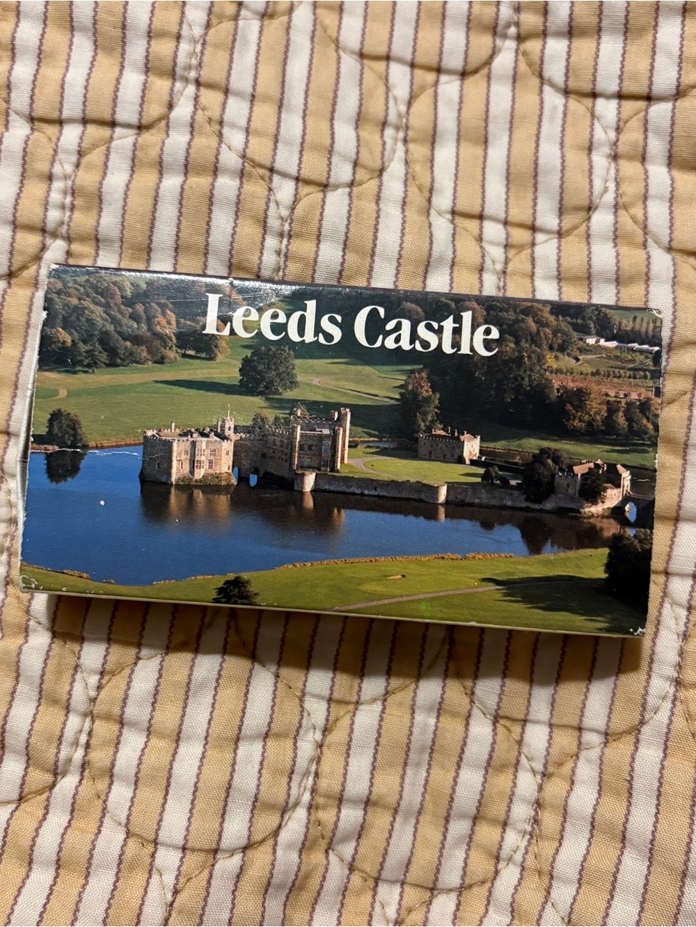 Vintage Leeds Castle Souvenir Matchbox - Green and Blue Maidstone Kent, England